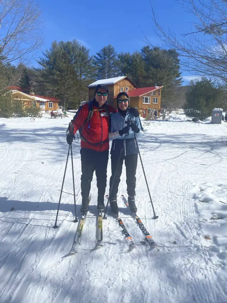 Cross-country skiers at Carter's XC Ski Center