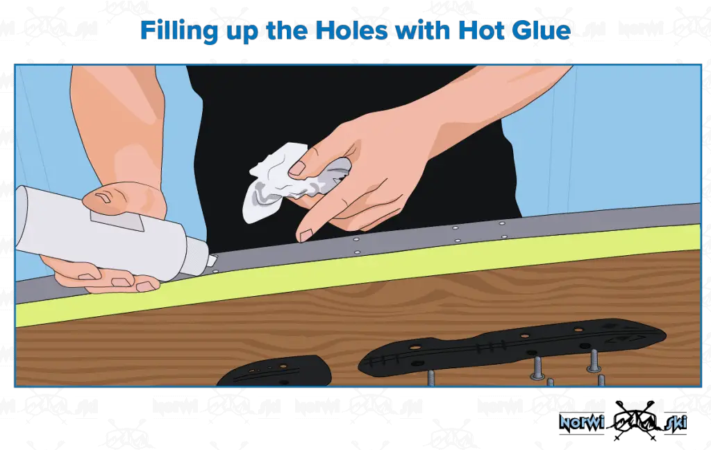 Filling up the Holes with Hot Glue